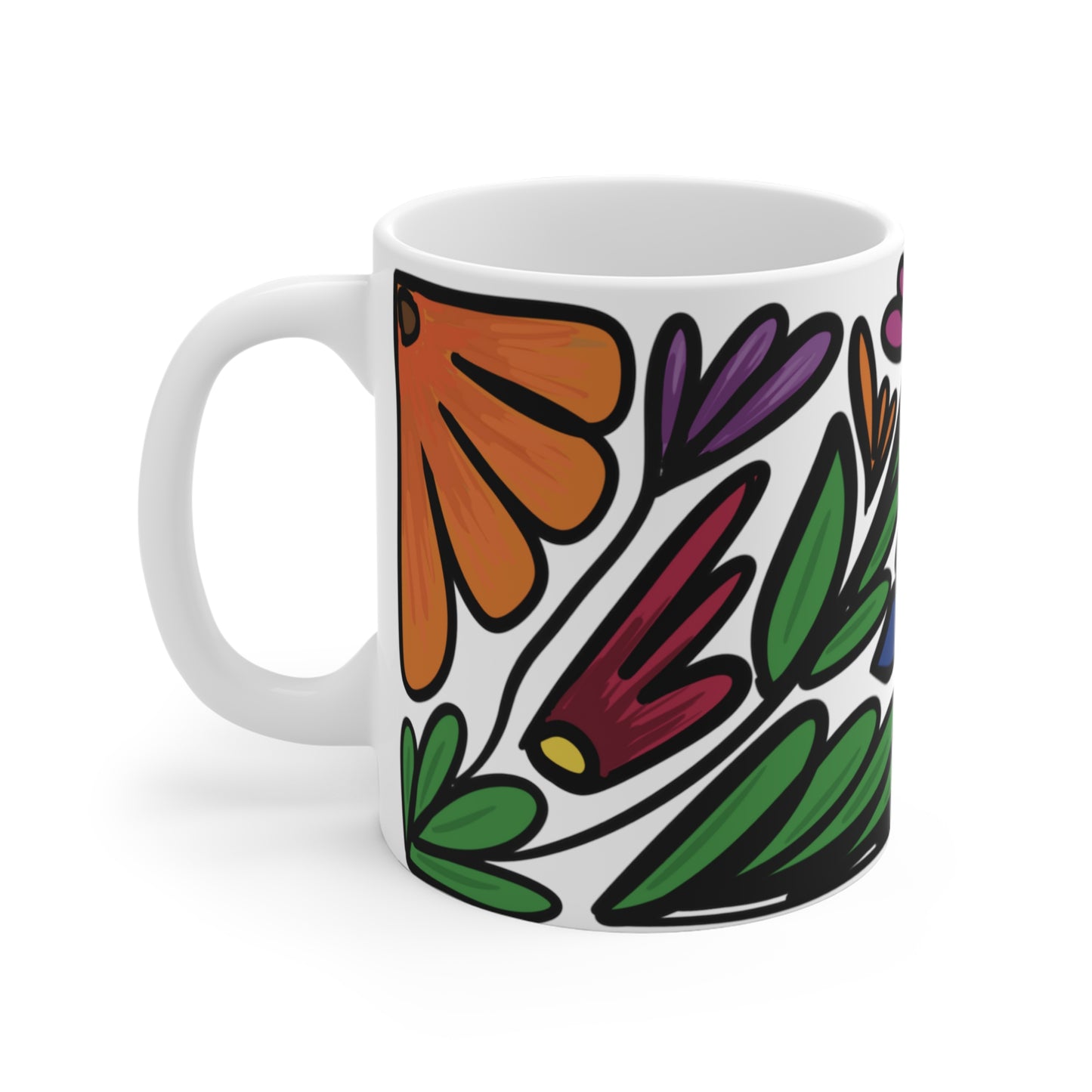 Artistic Mix of Flowers Mug