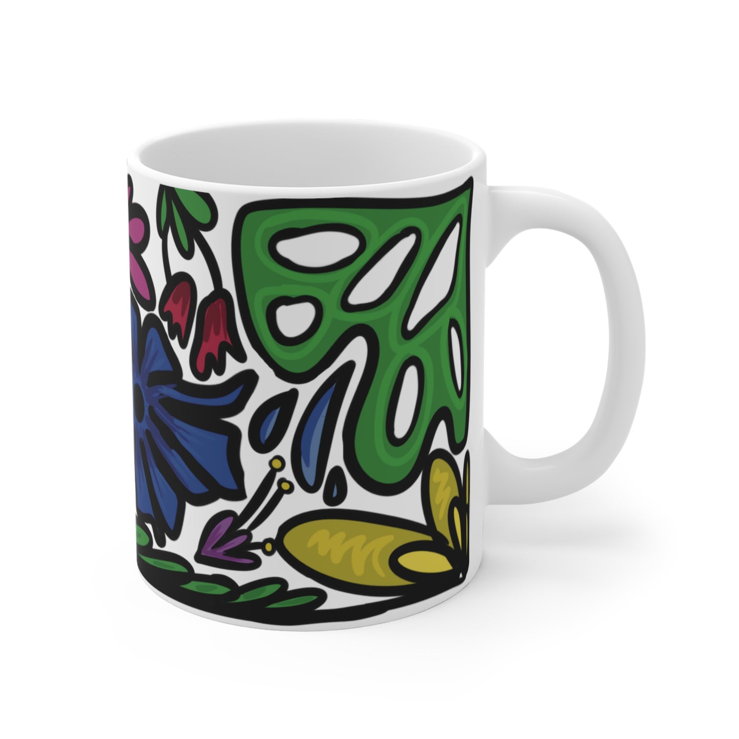 Artistic Mix of Flowers Mug