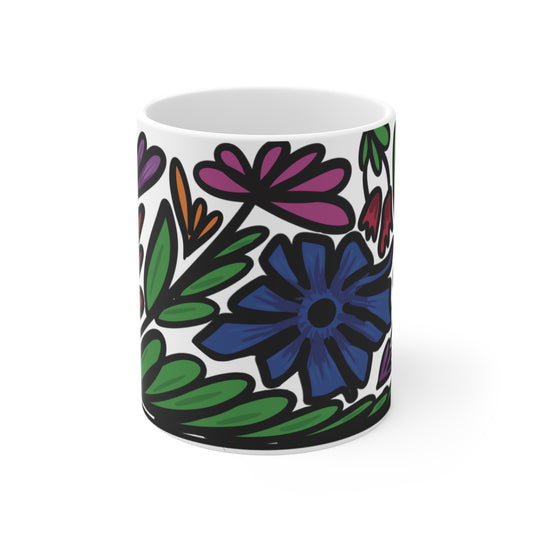 Artistic Mix of Flowers Mug