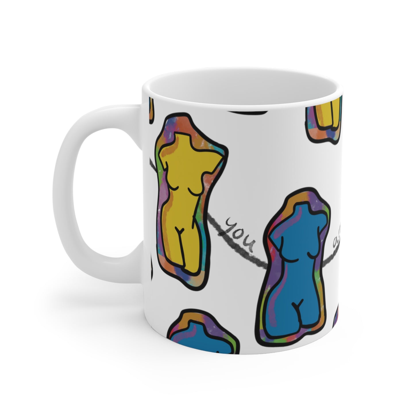 Female Body Abstract Sculptures Mug: You Are Art